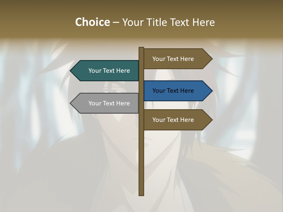 A Man With Red Hair Standing In Front Of A Forest PowerPoint Template