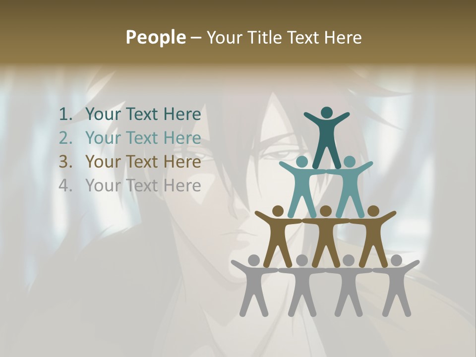 A Man With Red Hair Standing In Front Of A Forest PowerPoint Template