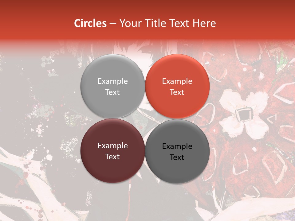 A Woman With Headphones Standing In Front Of Flowers PowerPoint Template