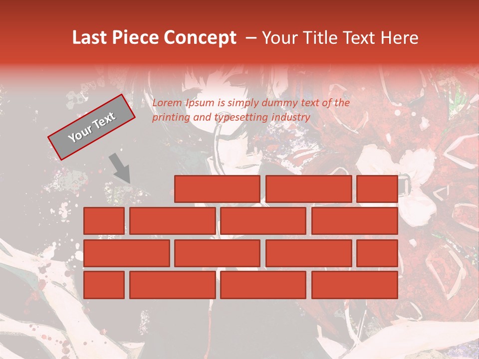 A Woman With Headphones Standing In Front Of Flowers PowerPoint Template