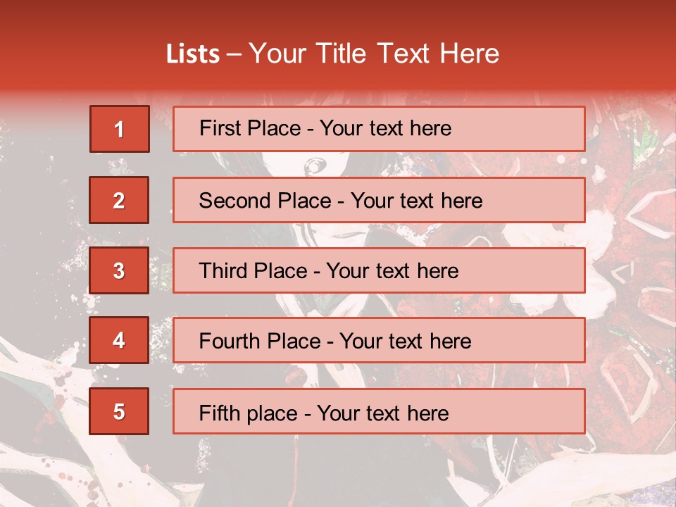 A Woman With Headphones Standing In Front Of Flowers PowerPoint Template