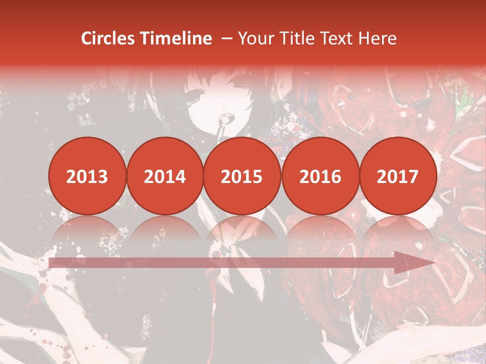 A Woman With Headphones Standing In Front Of Flowers PowerPoint Template