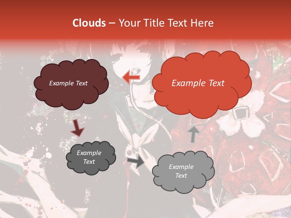 A Woman With Headphones Standing In Front Of Flowers PowerPoint Template