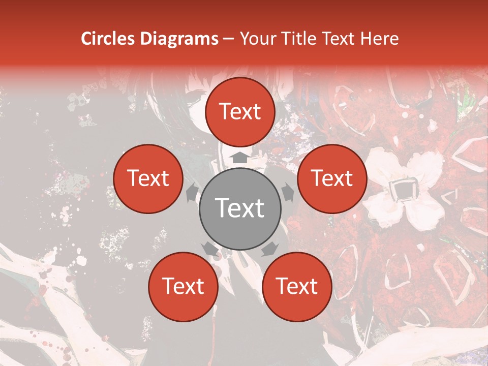 A Woman With Headphones Standing In Front Of Flowers PowerPoint Template