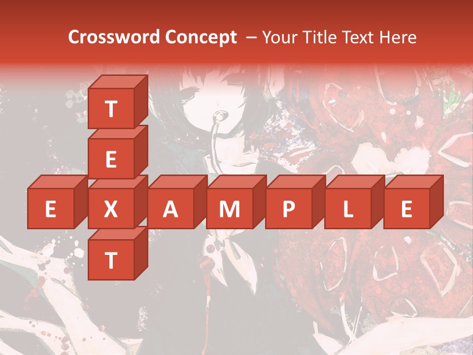 A Woman With Headphones Standing In Front Of Flowers PowerPoint Template