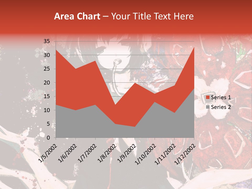 A Woman With Headphones Standing In Front Of Flowers PowerPoint Template