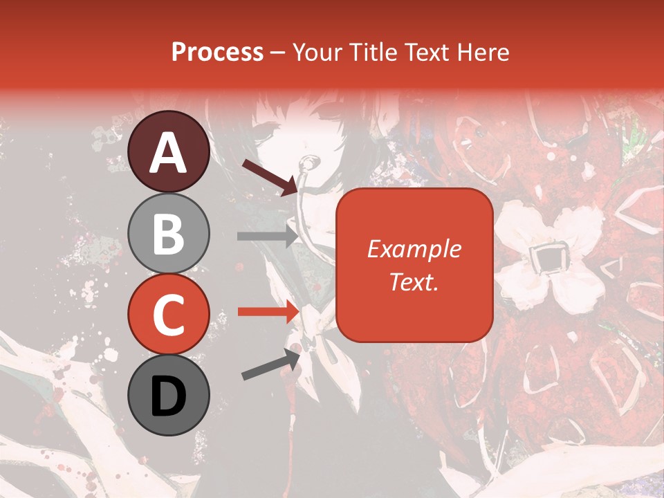 A Woman With Headphones Standing In Front Of Flowers PowerPoint Template