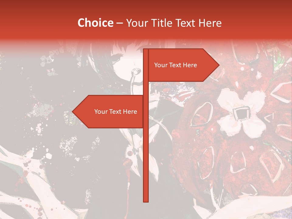 A Woman With Headphones Standing In Front Of Flowers PowerPoint Template