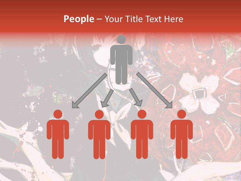 A Woman With Headphones Standing In Front Of Flowers PowerPoint Template