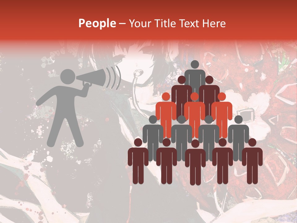 A Woman With Headphones Standing In Front Of Flowers PowerPoint Template