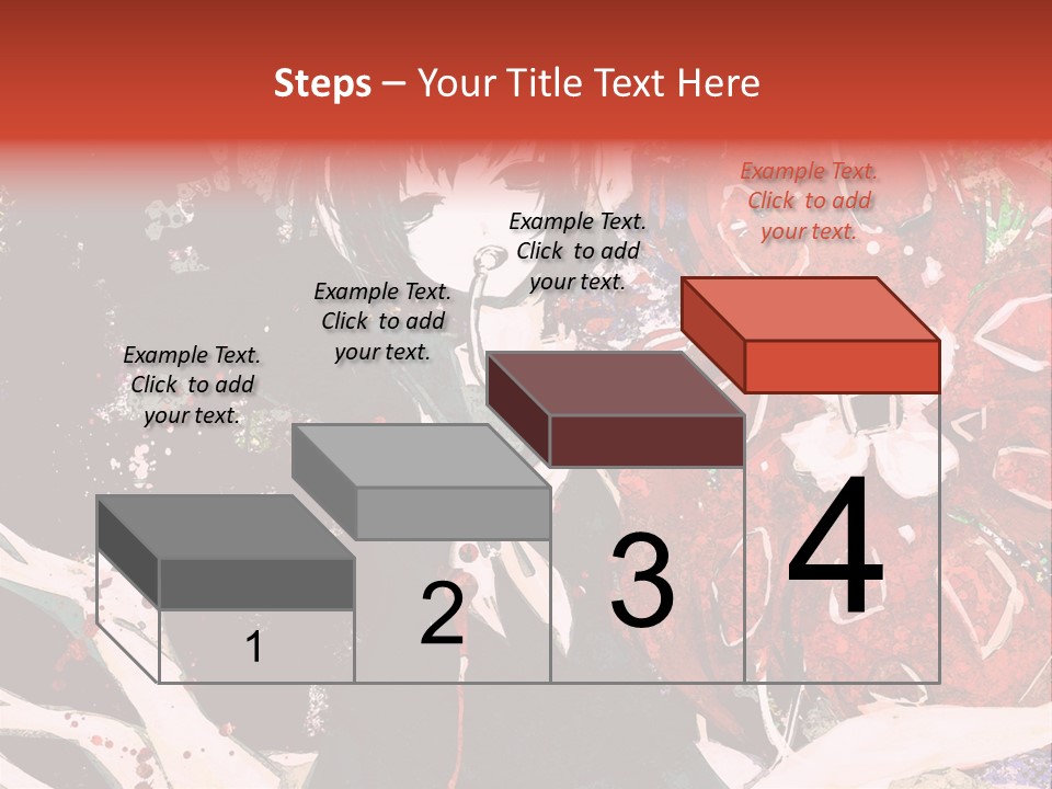 A Woman With Headphones Standing In Front Of Flowers PowerPoint Template