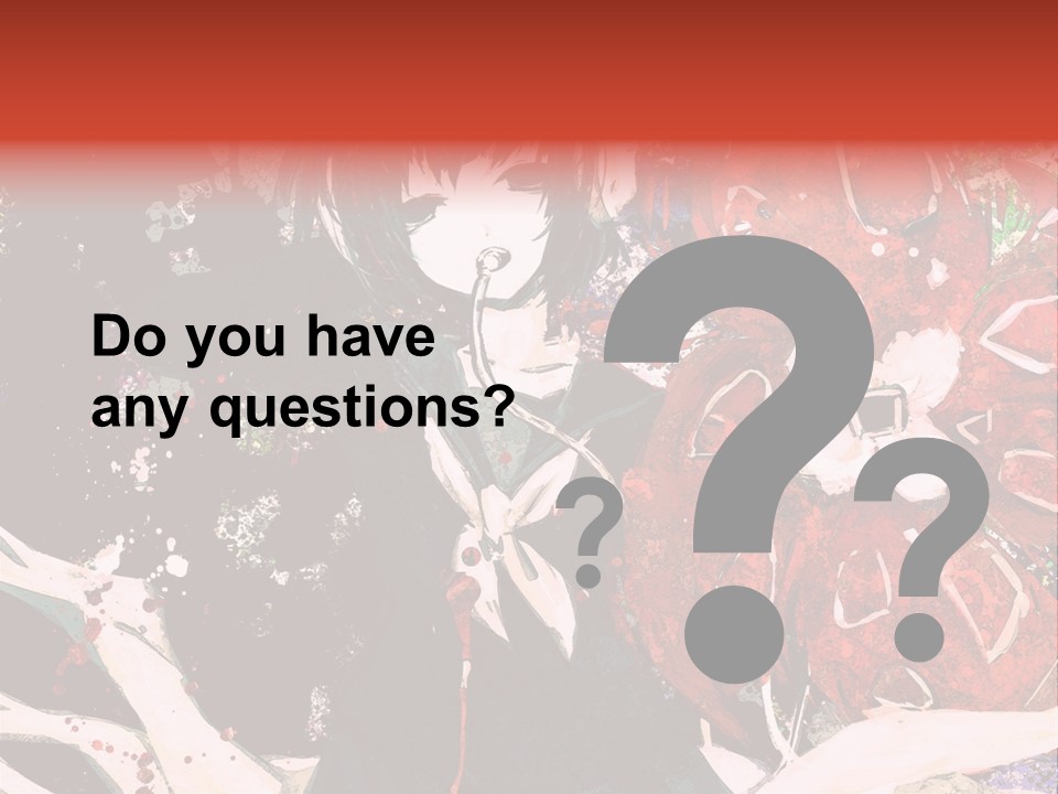 A Woman With Headphones Standing In Front Of Flowers PowerPoint Template