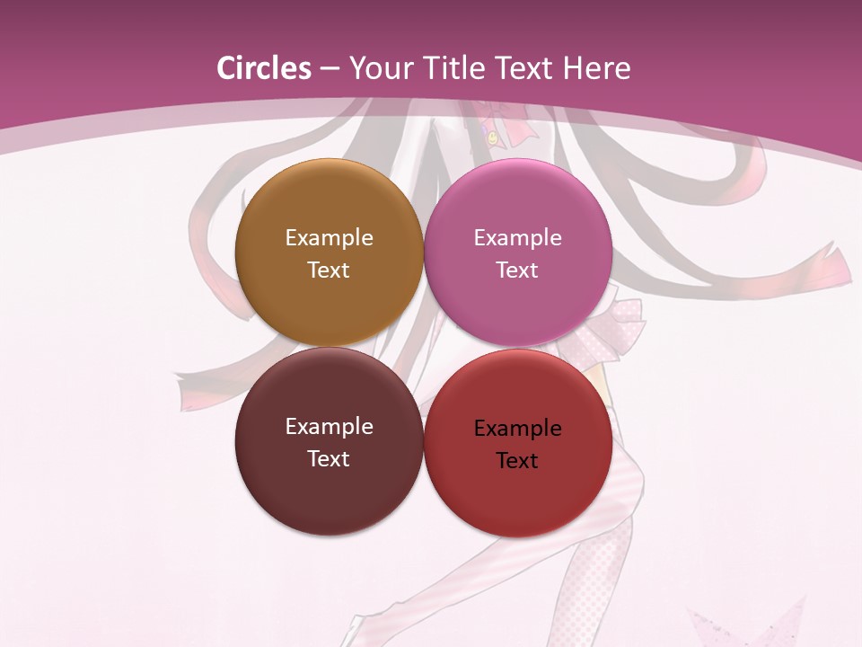 A Girl With Long Hair Is Dancing In A Pink Dress PowerPoint Template