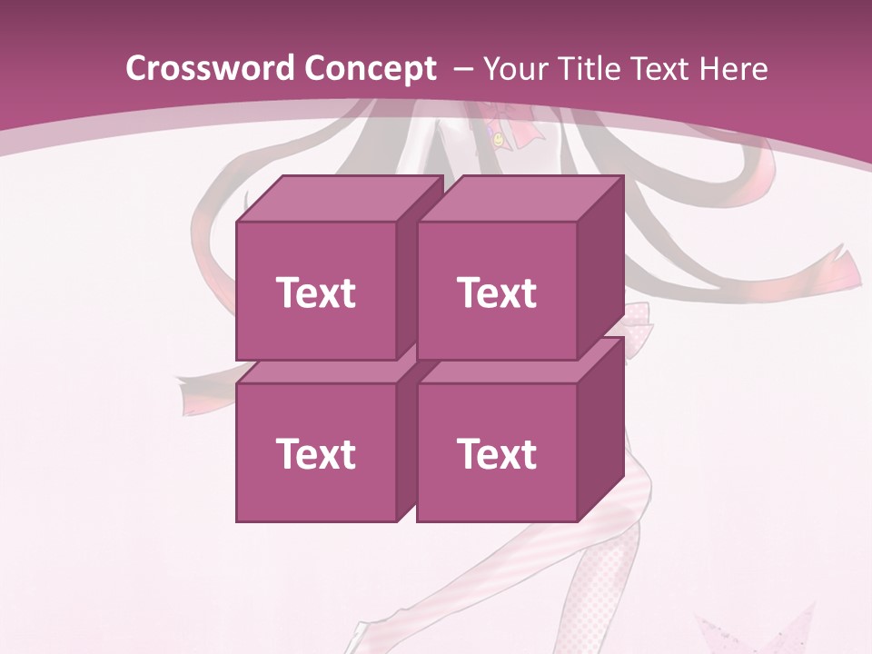 A Girl With Long Hair Is Dancing In A Pink Dress PowerPoint Template