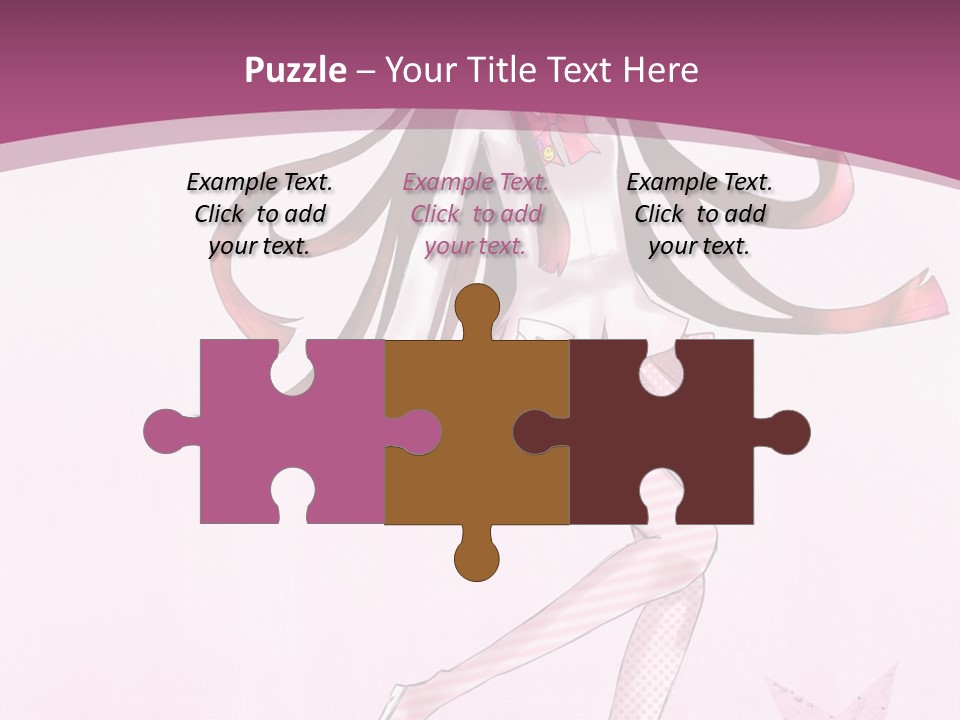 A Girl With Long Hair Is Dancing In A Pink Dress PowerPoint Template