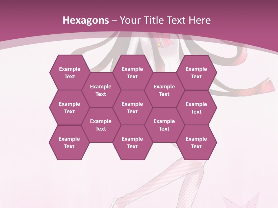 A Girl With Long Hair Is Dancing In A Pink Dress PowerPoint Template