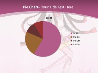 A Girl With Long Hair Is Dancing In A Pink Dress PowerPoint Template