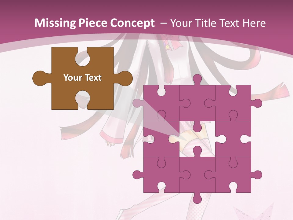 A Girl With Long Hair Is Dancing In A Pink Dress PowerPoint Template