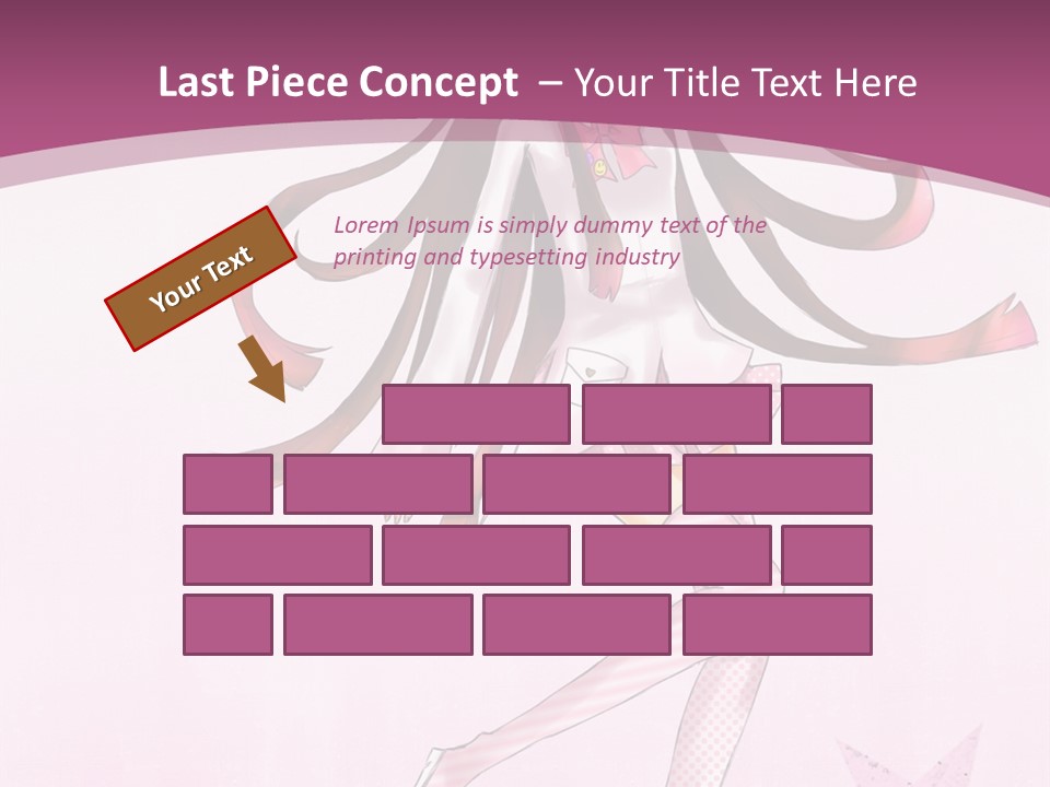 A Girl With Long Hair Is Dancing In A Pink Dress PowerPoint Template