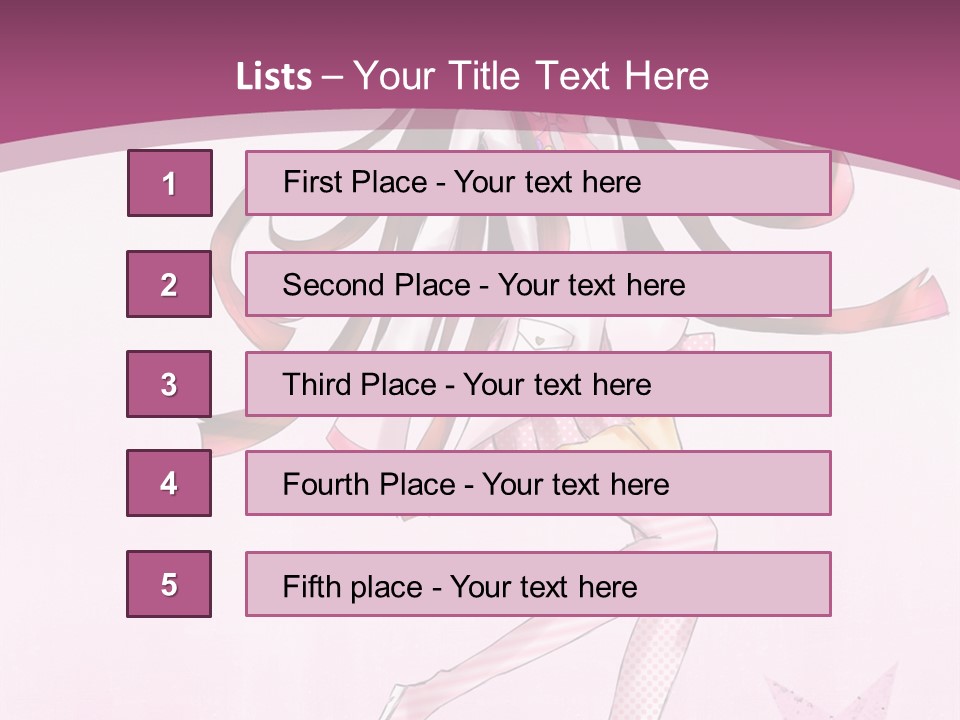 A Girl With Long Hair Is Dancing In A Pink Dress PowerPoint Template