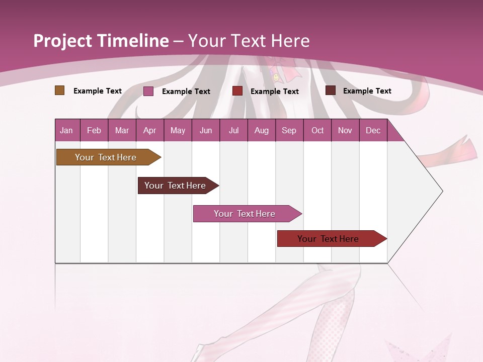 A Girl With Long Hair Is Dancing In A Pink Dress PowerPoint Template