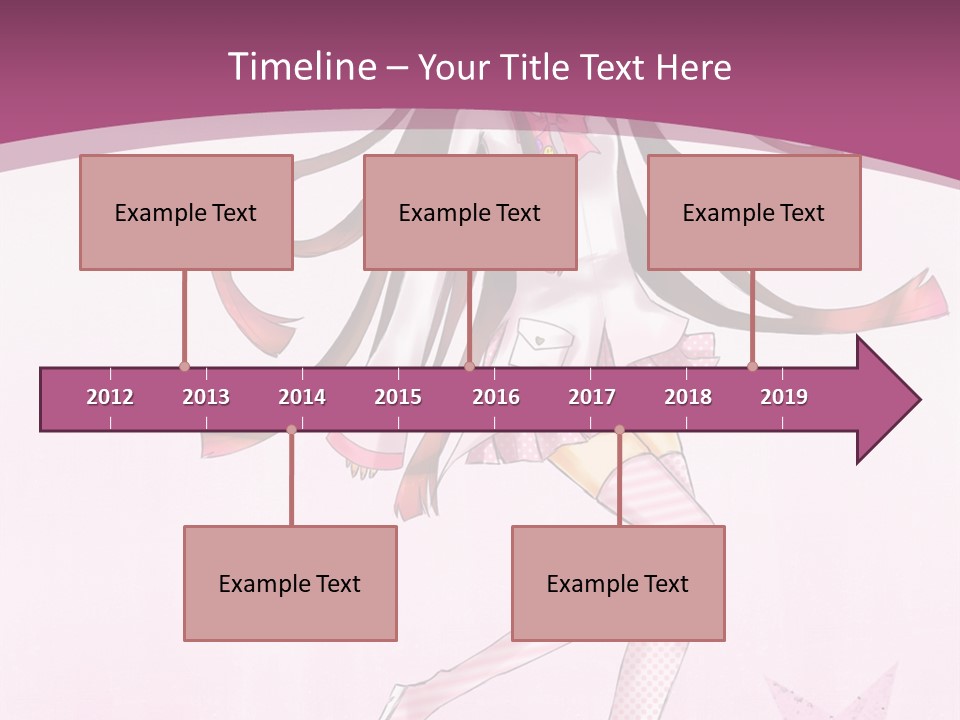 A Girl With Long Hair Is Dancing In A Pink Dress PowerPoint Template