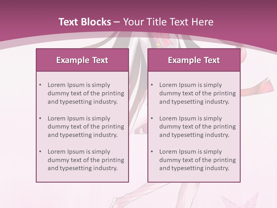 A Girl With Long Hair Is Dancing In A Pink Dress PowerPoint Template