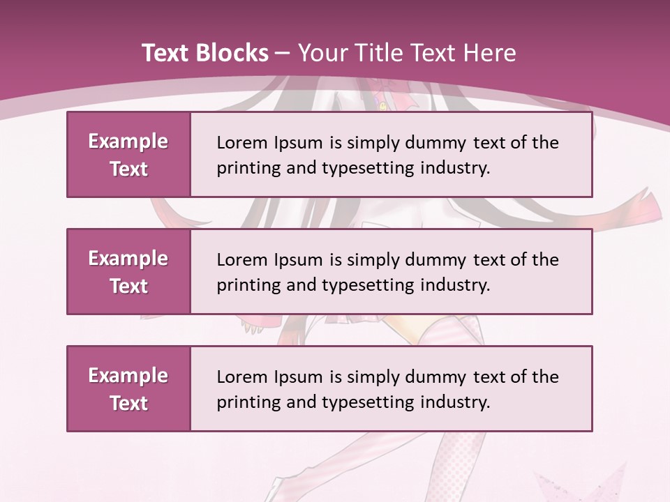 A Girl With Long Hair Is Dancing In A Pink Dress PowerPoint Template