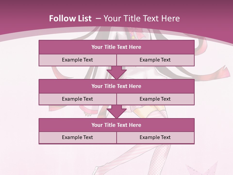 A Girl With Long Hair Is Dancing In A Pink Dress PowerPoint Template