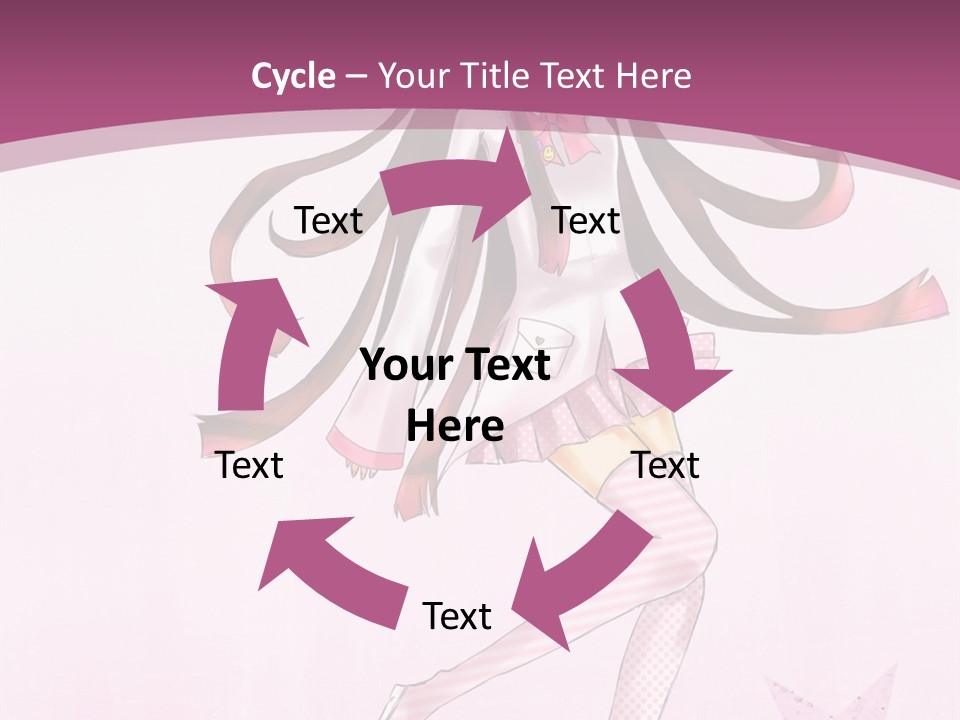 A Girl With Long Hair Is Dancing In A Pink Dress PowerPoint Template