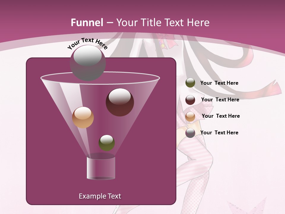 A Girl With Long Hair Is Dancing In A Pink Dress PowerPoint Template