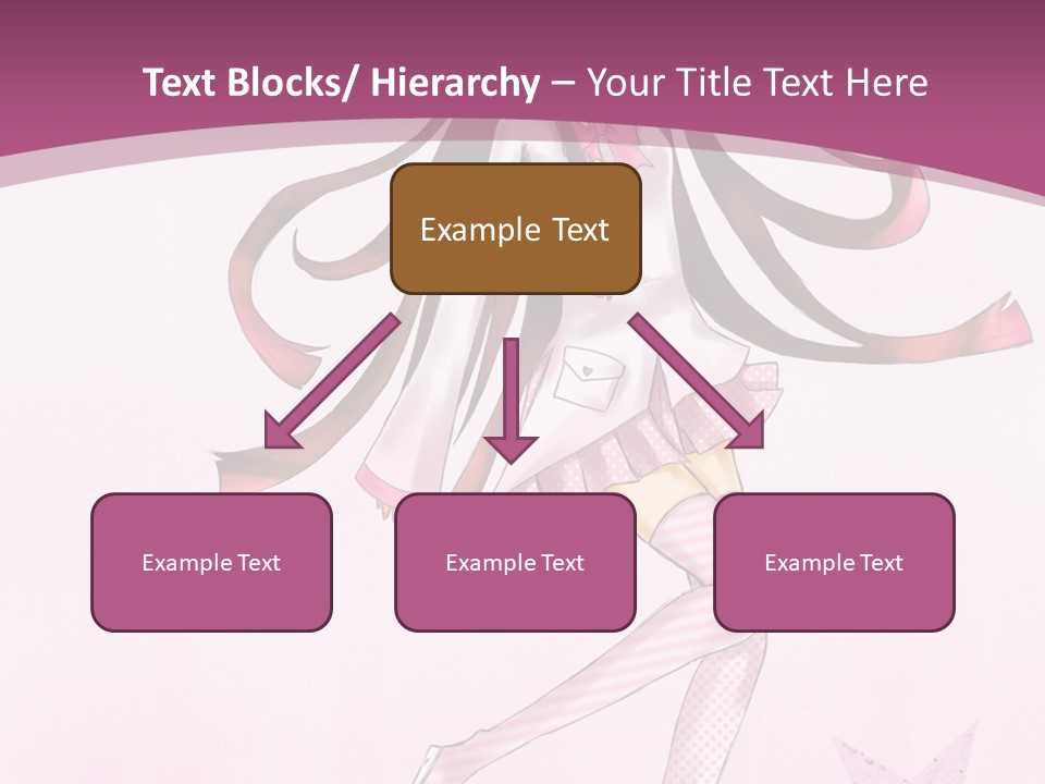 A Girl With Long Hair Is Dancing In A Pink Dress PowerPoint Template