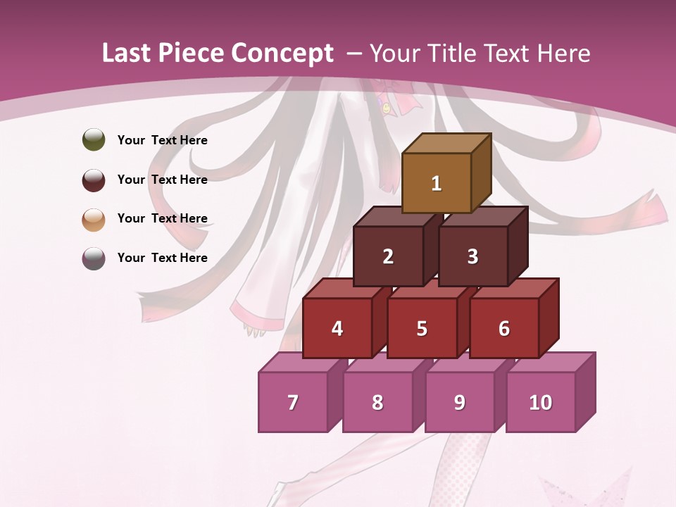 A Girl With Long Hair Is Dancing In A Pink Dress PowerPoint Template