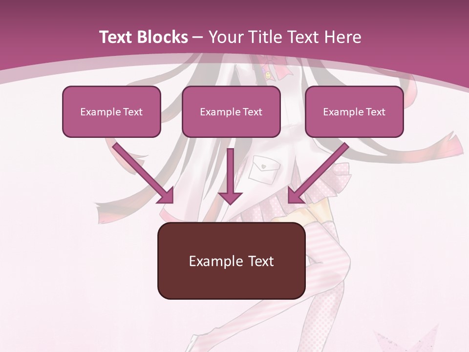 A Girl With Long Hair Is Dancing In A Pink Dress PowerPoint Template