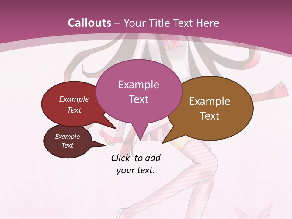 A Girl With Long Hair Is Dancing In A Pink Dress PowerPoint Template