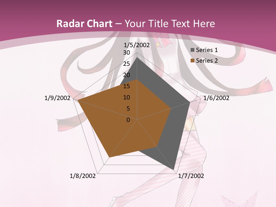 A Girl With Long Hair Is Dancing In A Pink Dress PowerPoint Template