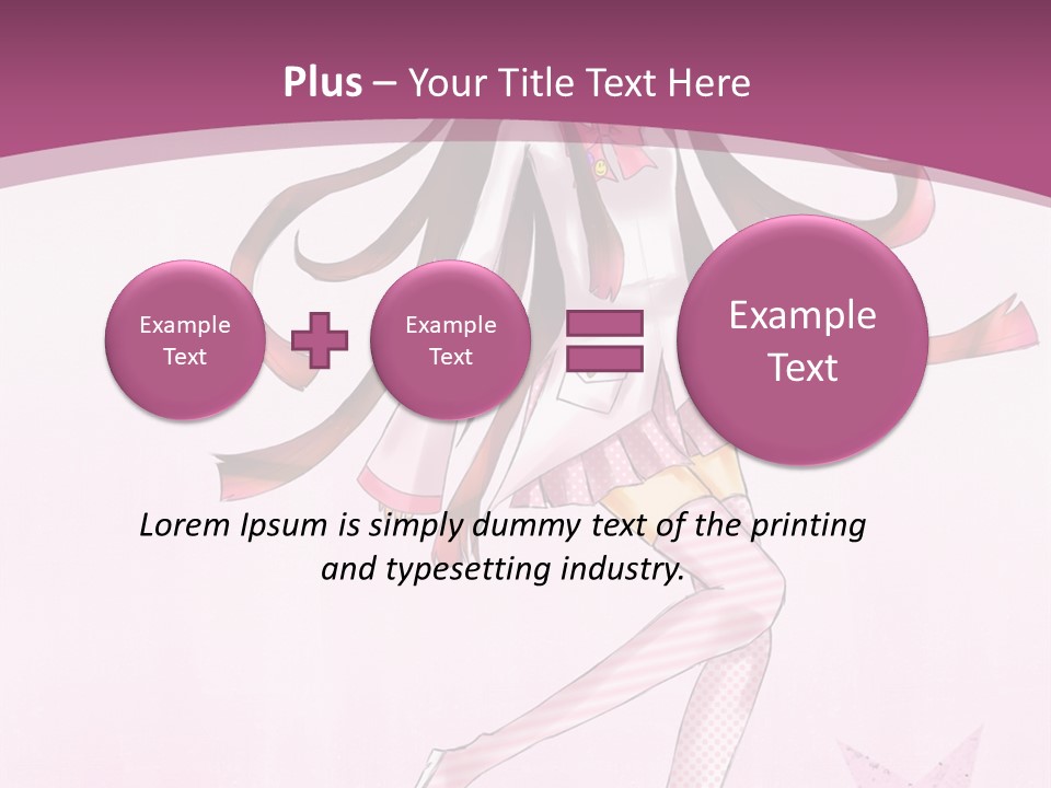 A Girl With Long Hair Is Dancing In A Pink Dress PowerPoint Template