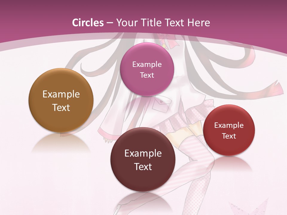 A Girl With Long Hair Is Dancing In A Pink Dress PowerPoint Template