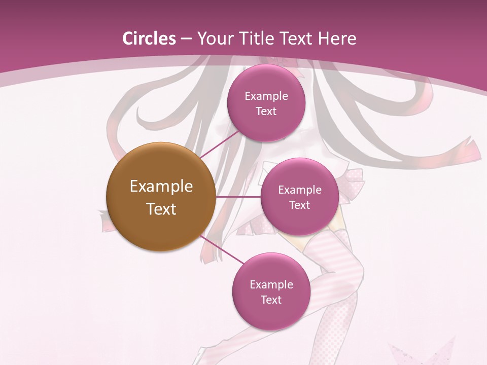 A Girl With Long Hair Is Dancing In A Pink Dress PowerPoint Template