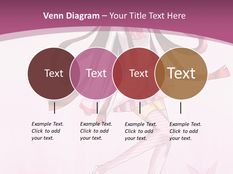 A Girl With Long Hair Is Dancing In A Pink Dress PowerPoint Template