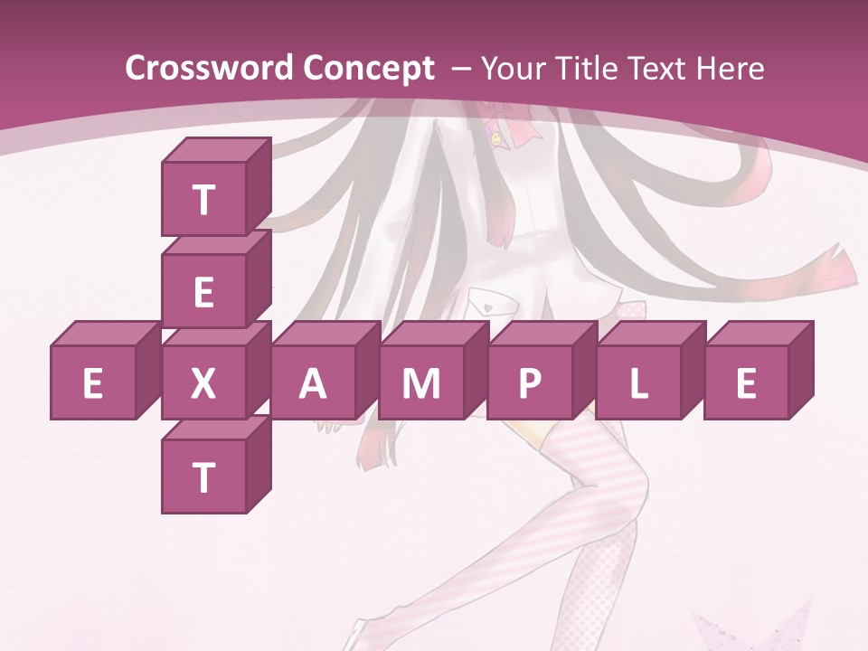 A Girl With Long Hair Is Dancing In A Pink Dress PowerPoint Template