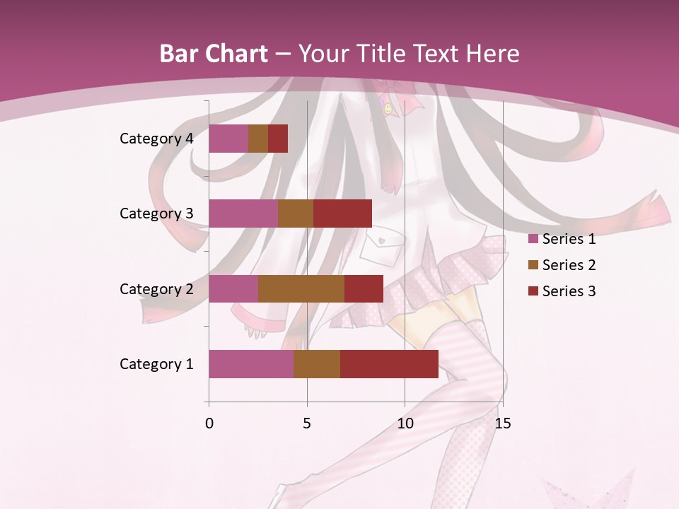 A Girl With Long Hair Is Dancing In A Pink Dress PowerPoint Template