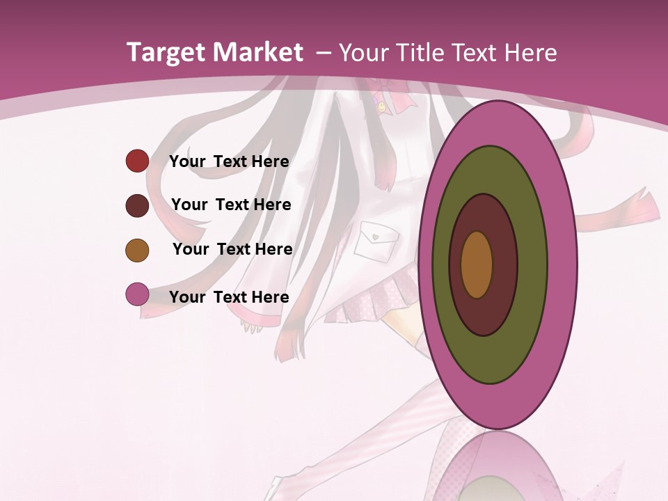 A Girl With Long Hair Is Dancing In A Pink Dress PowerPoint Template