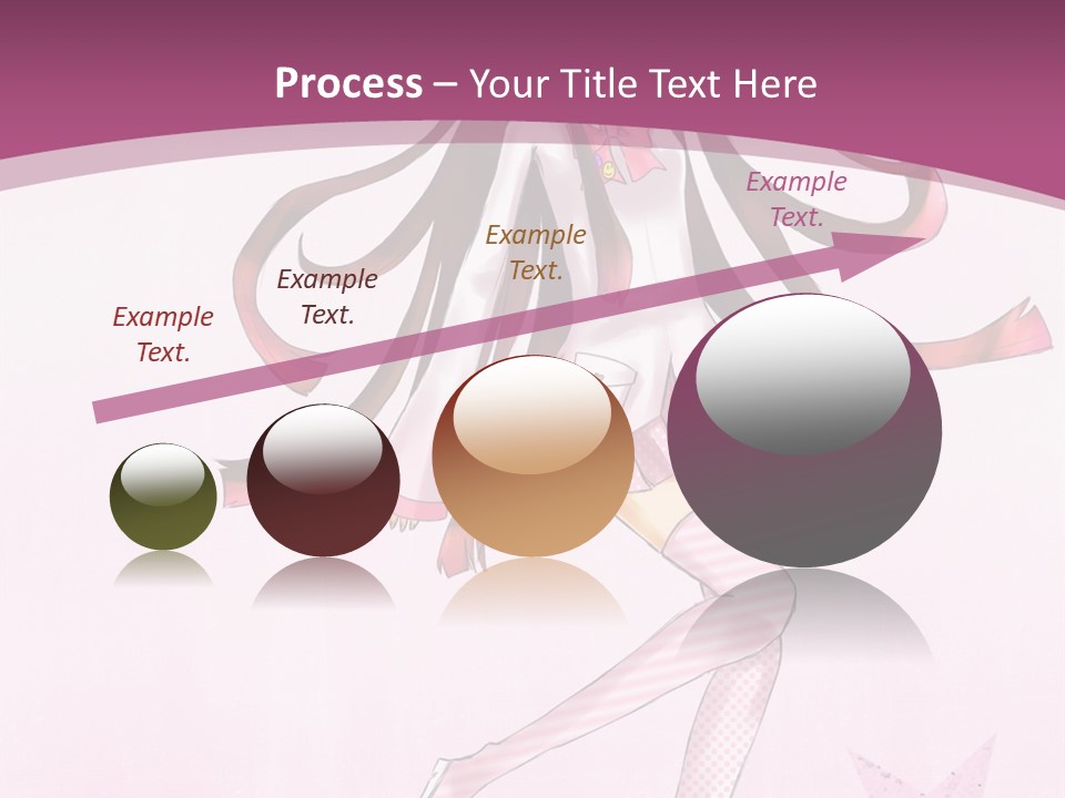 A Girl With Long Hair Is Dancing In A Pink Dress PowerPoint Template