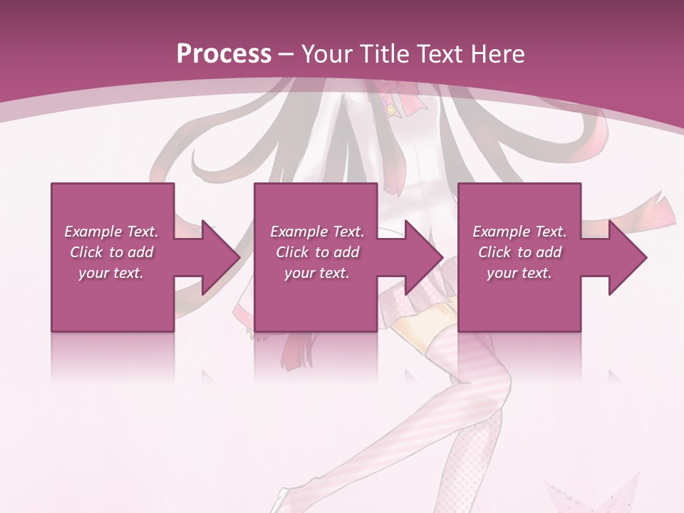 A Girl With Long Hair Is Dancing In A Pink Dress PowerPoint Template