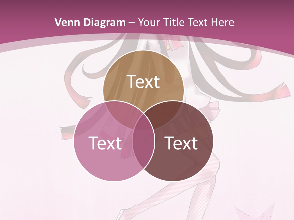 A Girl With Long Hair Is Dancing In A Pink Dress PowerPoint Template