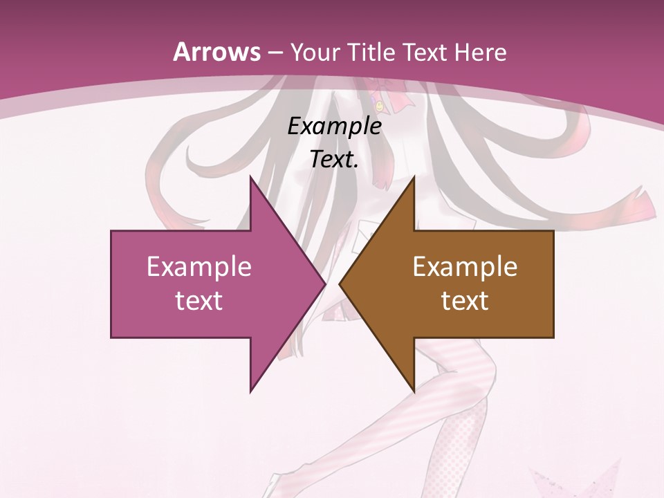 A Girl With Long Hair Is Dancing In A Pink Dress PowerPoint Template