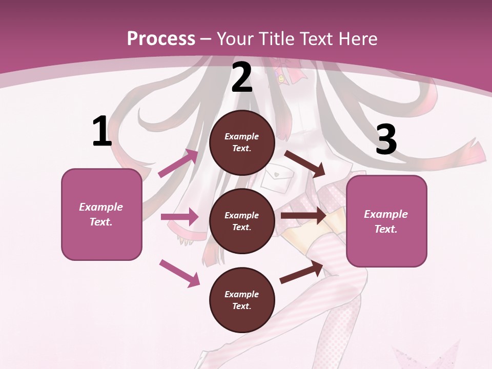 A Girl With Long Hair Is Dancing In A Pink Dress PowerPoint Template