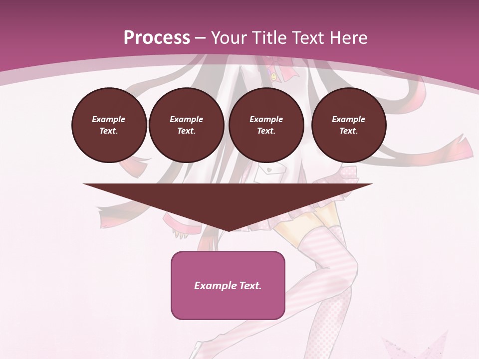 A Girl With Long Hair Is Dancing In A Pink Dress PowerPoint Template