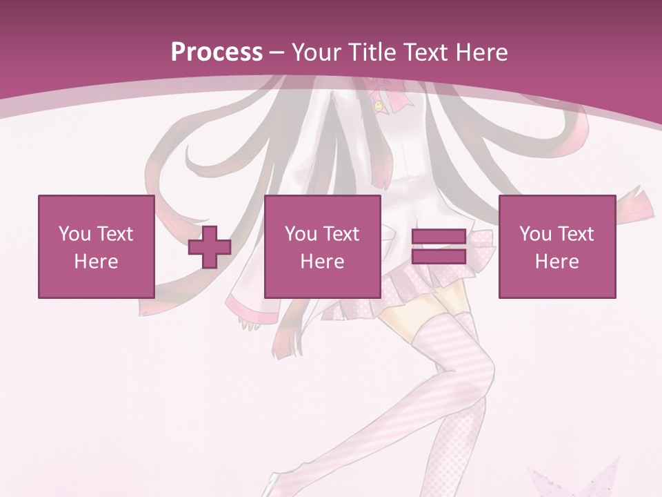 A Girl With Long Hair Is Dancing In A Pink Dress PowerPoint Template